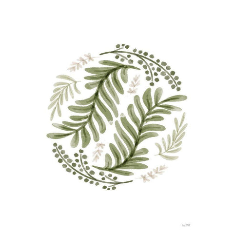 Natures Circle White Modern Wood Framed Art Print by House Fenway