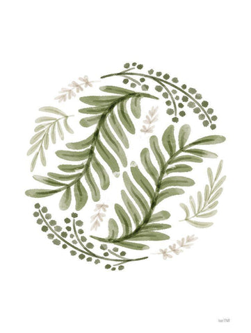 Natures Circle Black Ornate Wood Framed Art Print with Double Matting by House Fenway