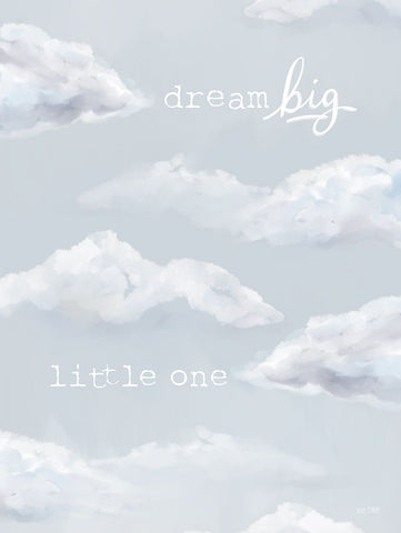 Dream Big Little One Black Modern Wood Framed Art Print by House Fenway