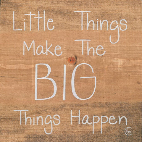 Big Things Make Little Things Happen White Modern Wood Framed Art Print by Fearfully Made Creations