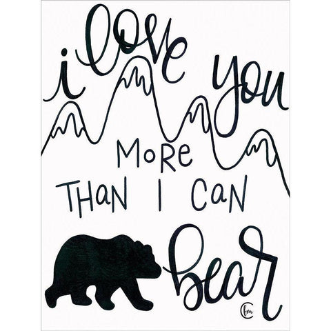 More Than I can Bear White Modern Wood Framed Art Print by Fearfully Made Creations