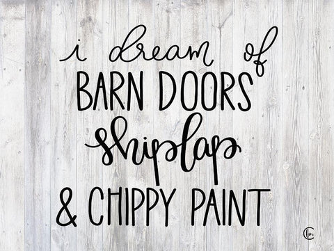 Farmhouse Dreams Black Ornate Wood Framed Art Print with Double Matting by Fearfully Made Creations