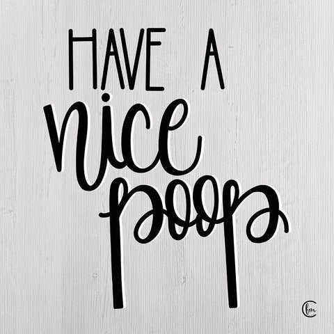 Have a Nice Poop Black Ornate Wood Framed Art Print with Double Matting by Fearfully Made Creations