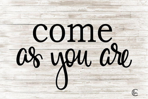 Come as You Are  White Modern Wood Framed Art Print with Double Matting by Fearfully Made Creations