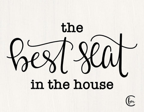 Best Seat Black Ornate Wood Framed Art Print with Double Matting by Fearfully Made Creations