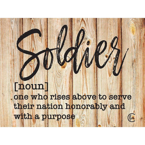 Soldier White Modern Wood Framed Art Print by Fearfully Made Creations
