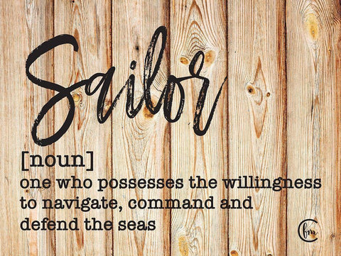 Sailor Black Ornate Wood Framed Art Print with Double Matting by Fearfully Made Creations