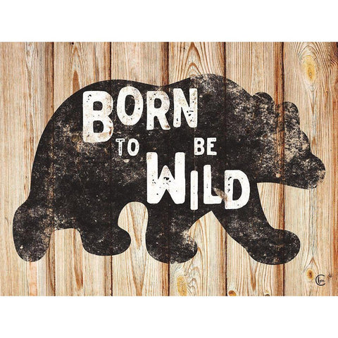 Born to Be Wild White Modern Wood Framed Art Print by Fearfully Made Creations