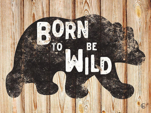 Born to Be Wild White Modern Wood Framed Art Print with Double Matting by Fearfully Made Creations
