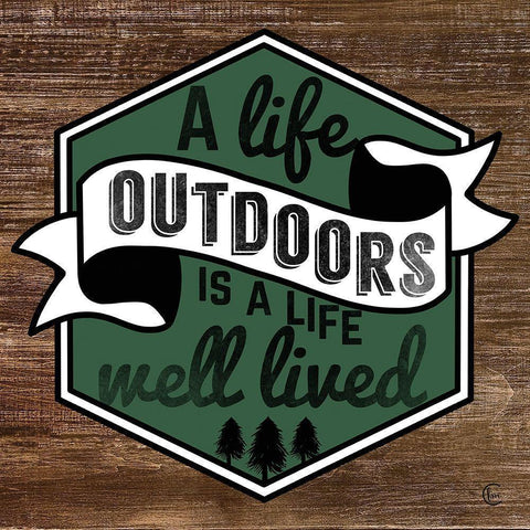 Outdoor Life Gold Ornate Wood Framed Art Print with Double Matting by Fearfully Made Creations