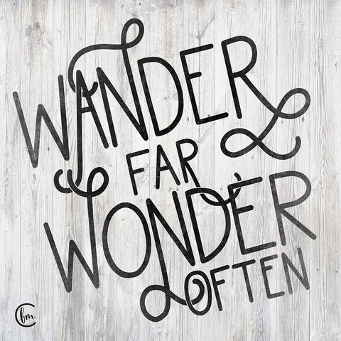 Wander Black Modern Wood Framed Art Print by Fearfully Made Creations