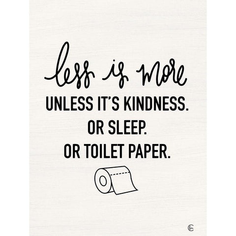 Less Is More Gold Ornate Wood Framed Art Print with Double Matting by Fearfully Made Creations