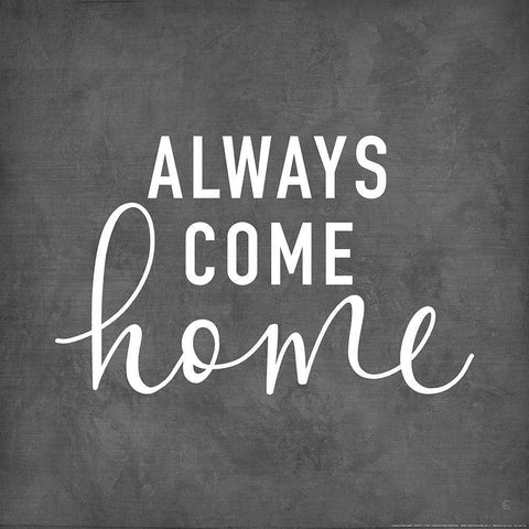 Always Come Home Black Ornate Wood Framed Art Print with Double Matting by Fearfully Made Creations