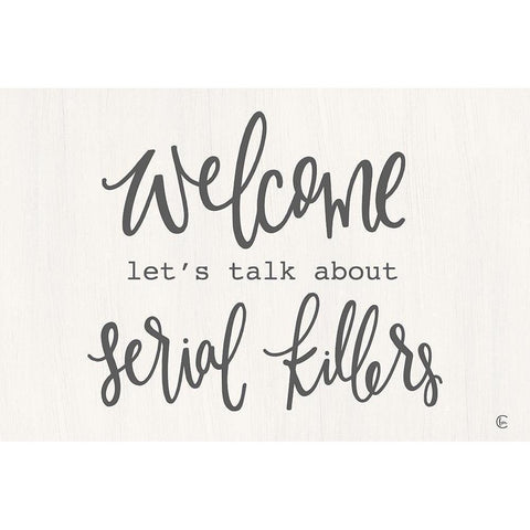 Serial Killers Black Modern Wood Framed Art Print with Double Matting by Fearfully Made Creations