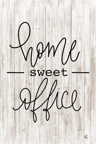 Home Sweet Office Black Ornate Wood Framed Art Print with Double Matting by Fearfully Made Creations