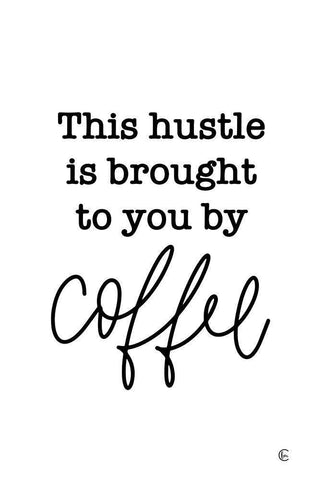 Coffee Hustle     Black Ornate Wood Framed Art Print with Double Matting by Fearfully Made Creations