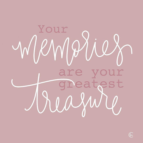 Your Memories Are Your Biggest Treasure   White Modern Wood Framed Art Print with Double Matting by Fearfully Made Creations