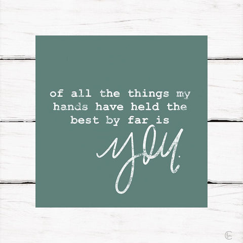 Best By Far is You White Modern Wood Framed Art Print by Fearfully Made Creations