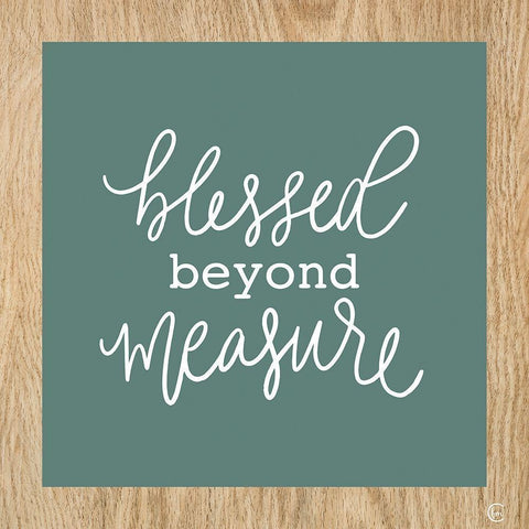 Blessed Beyond Measure Black Modern Wood Framed Art Print by Fearfully Made Creations