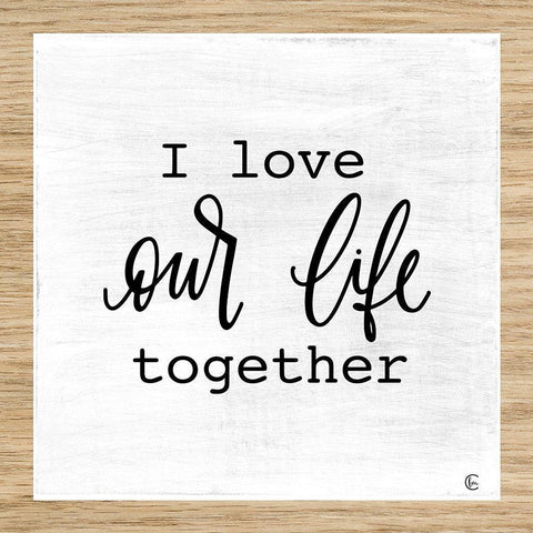 Our Life Together Black Modern Wood Framed Art Print with Double Matting by Fearfully Made Creations