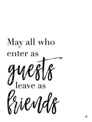 Guests and Friends Black Ornate Wood Framed Art Print with Double Matting by Fearfully Made Creations