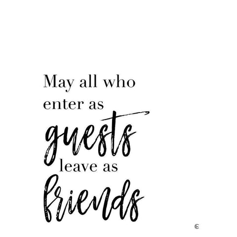 Guests and Friends Gold Ornate Wood Framed Art Print with Double Matting by Fearfully Made Creations