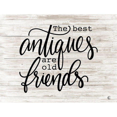 Antique Friends Gold Ornate Wood Framed Art Print with Double Matting by Fearfully Made Creations