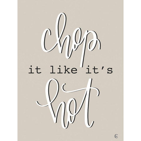 Chop it Like Its Hot Gold Ornate Wood Framed Art Print with Double Matting by Fearfully Made Creations