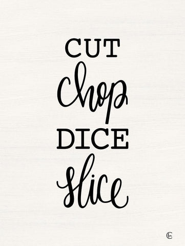 Cut Chop Dice Slice Black Ornate Wood Framed Art Print with Double Matting by Fearfully Made Creations