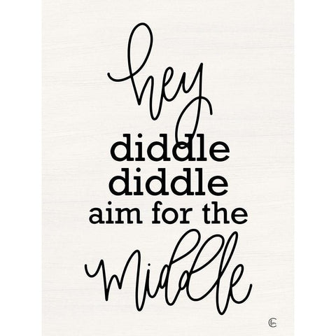 Aim for the Middle Black Modern Wood Framed Art Print with Double Matting by Fearfully Made Creations