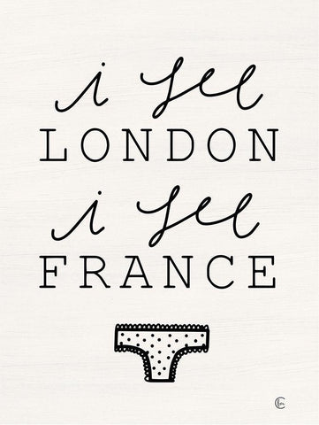 I See London White Modern Wood Framed Art Print with Double Matting by Fearfully Made Creations