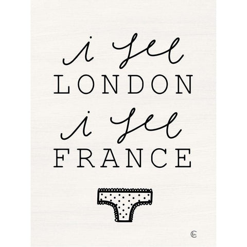 I See London White Modern Wood Framed Art Print by Fearfully Made Creations