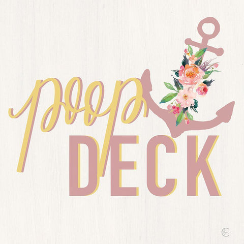 Poop Deck Black Ornate Wood Framed Art Print with Double Matting by Fearfully Made Creations