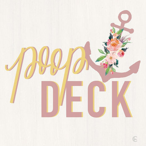 Poop Deck Black Modern Wood Framed Art Print with Double Matting by Fearfully Made Creations