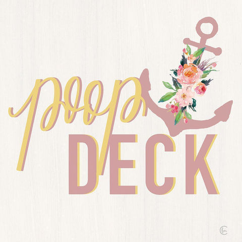 Poop Deck White Modern Wood Framed Art Print by Fearfully Made Creations