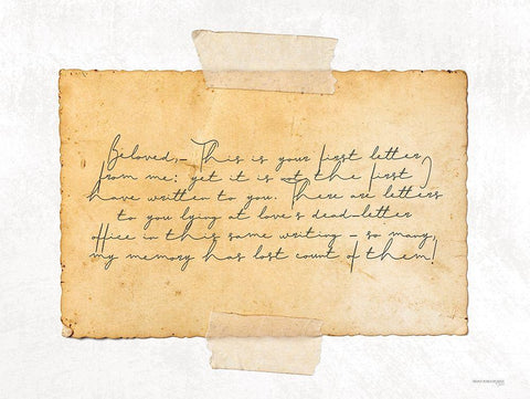 Beloved    Black Ornate Wood Framed Art Print with Double Matting by Front Port Pickins