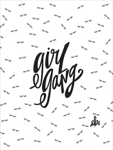 Girl Gang White Modern Wood Framed Art Print with Double Matting by Barrett, Erin