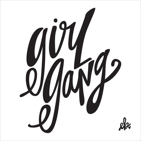 Girl Gang Gold Ornate Wood Framed Art Print with Double Matting by Barrett, Erin