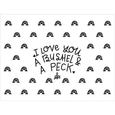 I Love You a Bushel and a Peck Gold Ornate Wood Framed Art Print with Double Matting by Barrett, Erin