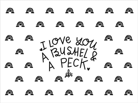 I Love You a Bushel and a Peck Black Ornate Wood Framed Art Print with Double Matting by Barrett, Erin