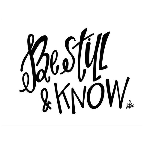 Be Still and Know Gold Ornate Wood Framed Art Print with Double Matting by Barrett, Erin