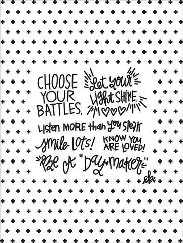 Choose Your Battles Black Ornate Wood Framed Art Print with Double Matting by Barrett, Erin