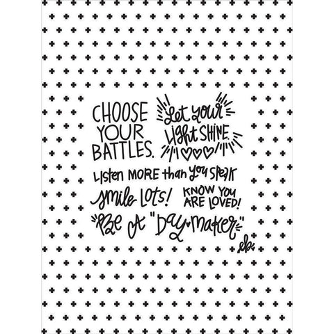 Choose Your Battles Black Modern Wood Framed Art Print by Barrett, Erin