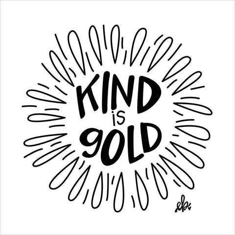 Kind is Gold White Modern Wood Framed Art Print by Barrett, Erin