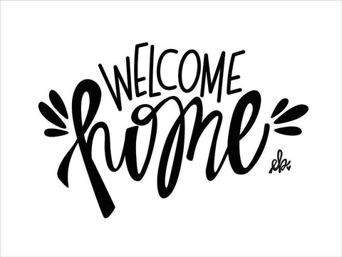 Welcome Home Black Ornate Wood Framed Art Print with Double Matting by Barrett, Erin