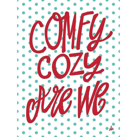 Comfy Cozy Are We   White Modern Wood Framed Art Print by Barrett, Erin