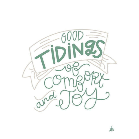 Good Tidings of Comfort and Joy   White Modern Wood Framed Art Print by Barrett, Erin