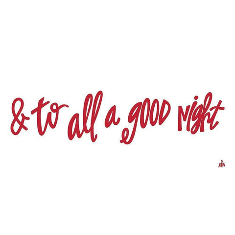 and to All a Good Night    White Modern Wood Framed Art Print by Barrett, Erin