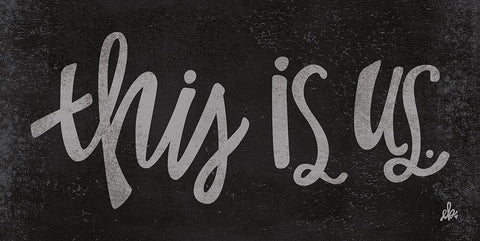 This is Us White Modern Wood Framed Art Print with Double Matting by Barrett, Erin