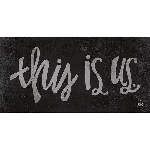 This is Us Black Modern Wood Framed Art Print with Double Matting by Barrett, Erin